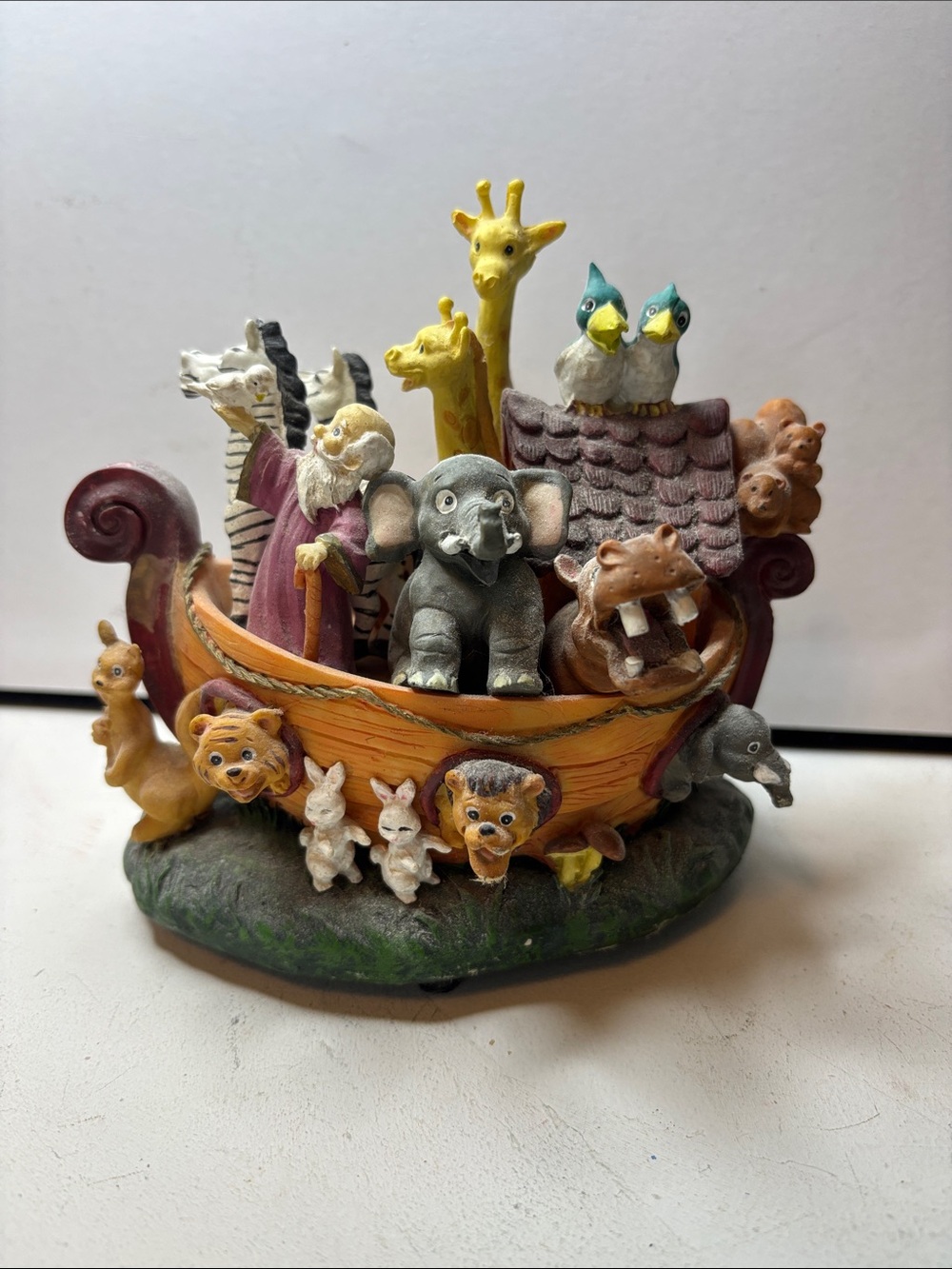 Vintage Noah’s Ark Wind-Up Musical Figurine